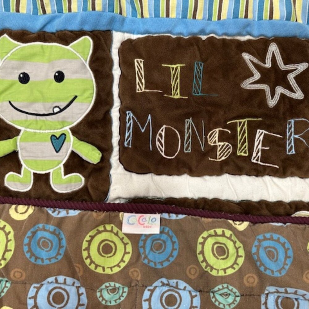 Cocalo Lil Monsters Peek-a-Boo Monster Baby Nursery Crib Bedding Set